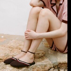 Brown and Red Women's Crochet Shoes Zara
